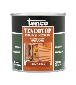 TENCOTOP DEUR&amp;KOZIJN TRANSPARANT 202 IROKO TEAK 250ML