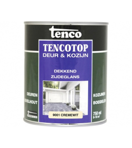 TENCOTOP DEUR&amp;KOZIJN DEK/ZG 11 CREMEWIT (RAL9001) 750ML
