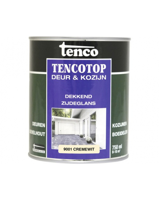 TENCOTOP DEUR&KOZIJN DEK/ZG 11 CREMEWIT (RAL9001) 750ML