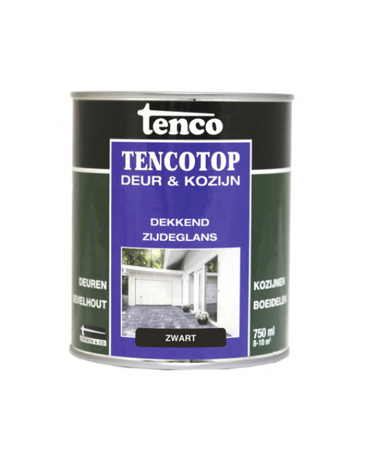 TENCOTOP DEUR&KOZIJN DEK/ZG 39 ZWART (RAL9005) 750ML
