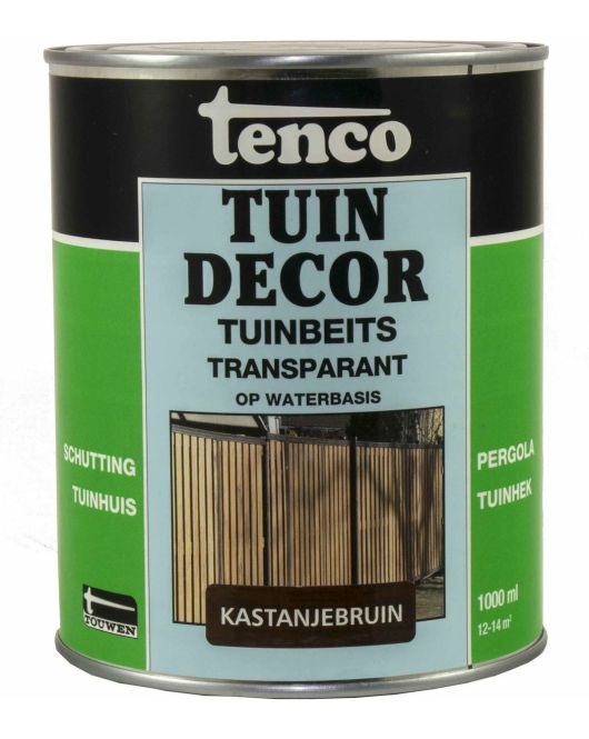 TENCO TUINDECOR TRANSPARANT KASTANJEBRUIN 1LTR