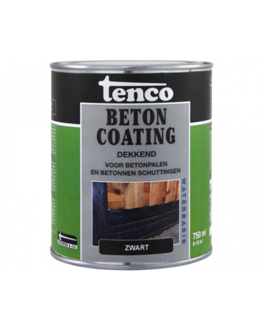 TENCO BETONCOATING ZG DEKKEND ZWART WB 750 ML.