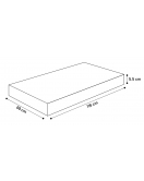 KUSSEN DREAMBAY RECHTHOEKIG ZWART MET RAND VOOR DRAADKOOIEN 116X69X5,