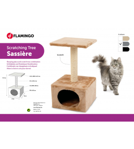 KRABPAAL SASSI&#200;RE GRIJS 30X30X55CM