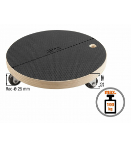 MEUBELROLLER 200MM SDP/PP 100KG W