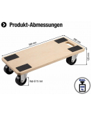 MEUBELROLLER 590X290 SH/PP 500KG W
