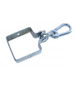 SCHOMMELHAAK VIERKANT 9X9 CM VERZINKT KARABIJNHAAK