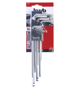 6-KANT SLEUTELSET KOGELKOP 9-DELIG