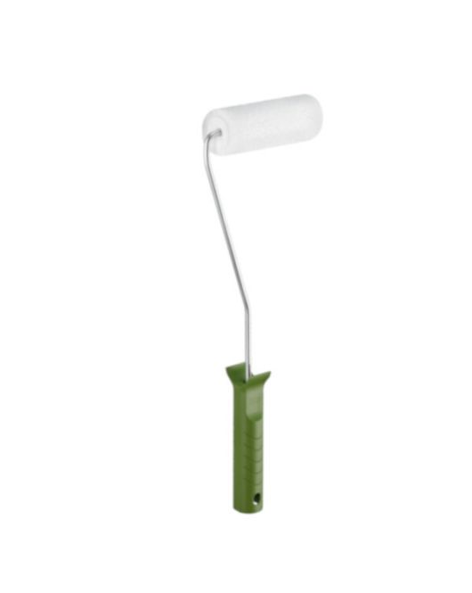 BEITSROLLER 12CM K30 MICROVEZEL 8 WIT RUW + BEUGEL