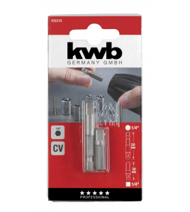 ADAPTERSET1/4 30+50 MM 2-DELIG ADAPTERSET1/4 30+50 MM 2-DELIG