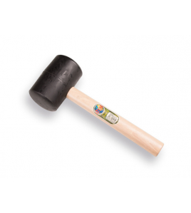 RUBBERHAMER ATLAS NR. 8 HARD &#216; 90MM 1,5 KG, 90 SHORE MET HOUTEN STEEL