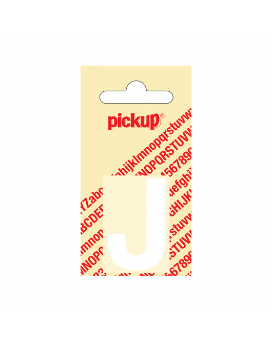 PLAKLETTER HELVETICA 40 MM WIT J