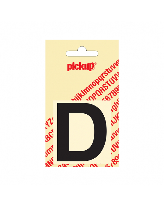 PLAKLETTER HELVETICA 60 MM ZWART D