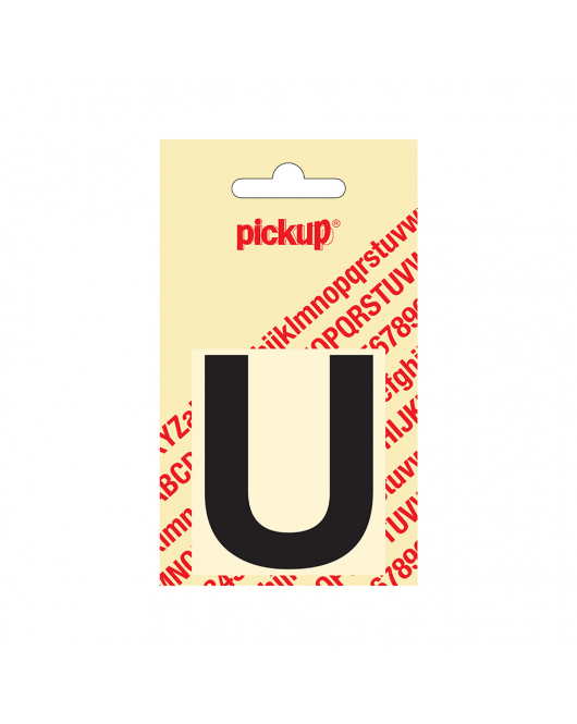 PLAKLETTER HELVETICA 60 MM ZWART U