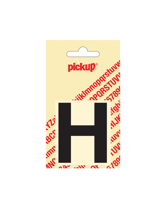 PLAKLETTER HELVETICA 60 MM ZWART H
