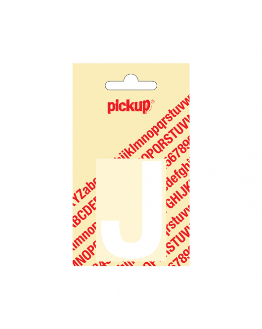 PLAKLETTER HELVETICA 60 MM WIT J