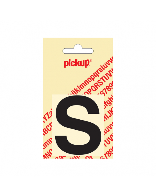 PLAKLETTER HELVETICA 60 MM ZWART S