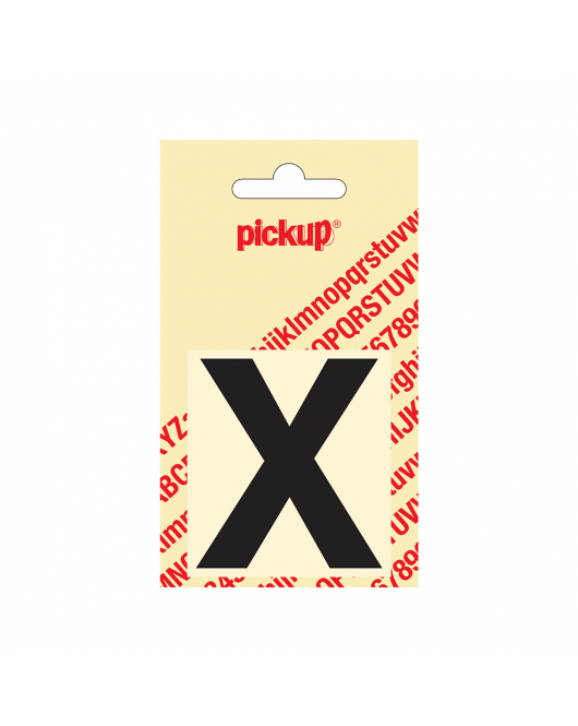 PLAKLETTER HELVETICA 60 MM ZWART X