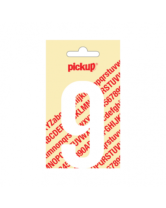 PLAKCIJFER NOBEL 90 MM WIT 9