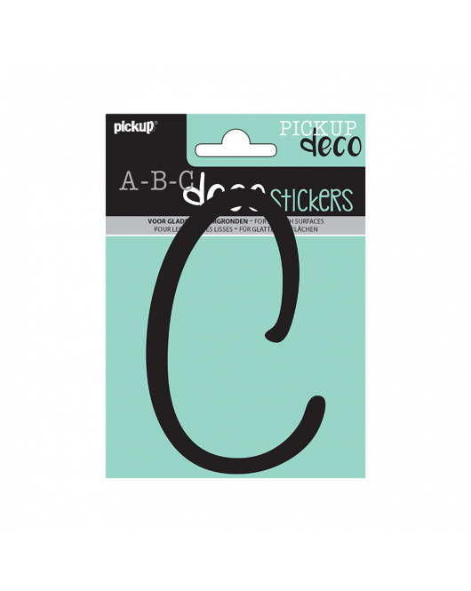 PLAKLETTER LYNN 120 MM ZWART C