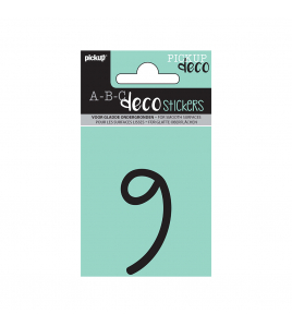 PLAKCIJFER MILA 60 MM ZWART 9