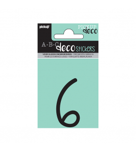 PLAKCIJFER MILA 60 MM ZWART 6