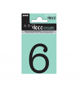 PLAKCIJFER MAUD 60 MM ZWART 6