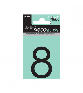 PLAKCIJFER MAUD 60 MM ZWART 8