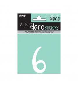 PLAKCIJFER ZOE 110 MM WIT 6