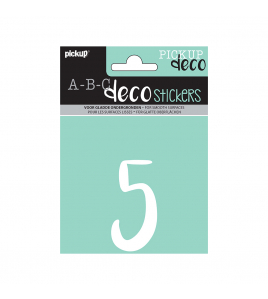 PLAKCIJFER ZOE 110 MM WIT 5