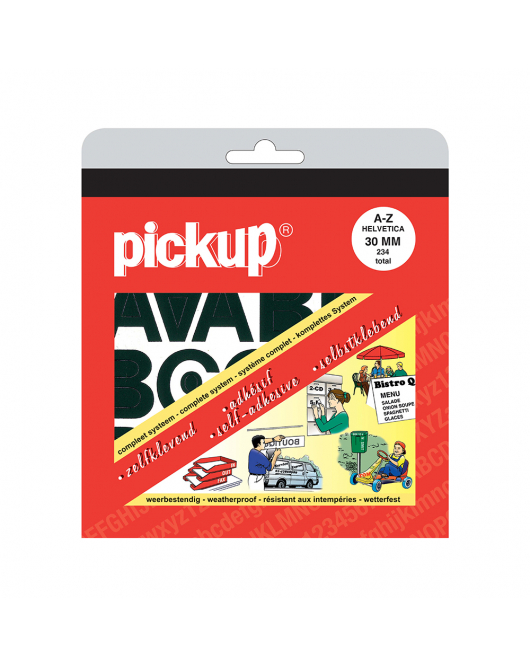 LETTERBOEK HELVETICA ZWART 30 MM 234 LETTERS EN LEESTEKENS