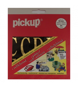 LETTERBOEK GOUD OP ZWART 50 MM