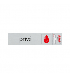 BORD ALULOOK PRIVE 165X44 MM ZELFKLEVEND