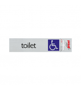 BORD ALULOOK TOILET TOEG. VOOR ROLSTOEL 165X44 MM ZELFKLEVEND