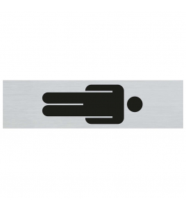 BORD ALULOOK HEREN SYMBOOL STAAND 165X44 MM ZELFKLEVEND