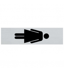 BORD ALULOOK DAMES SYMBOOL STAAND 165X44 MM ZELFKLEVEND