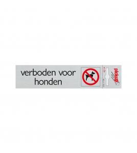 BORD ALULOOK VERBODEN VOOR HONDEN 165X44 MM ZELFKLEVEND