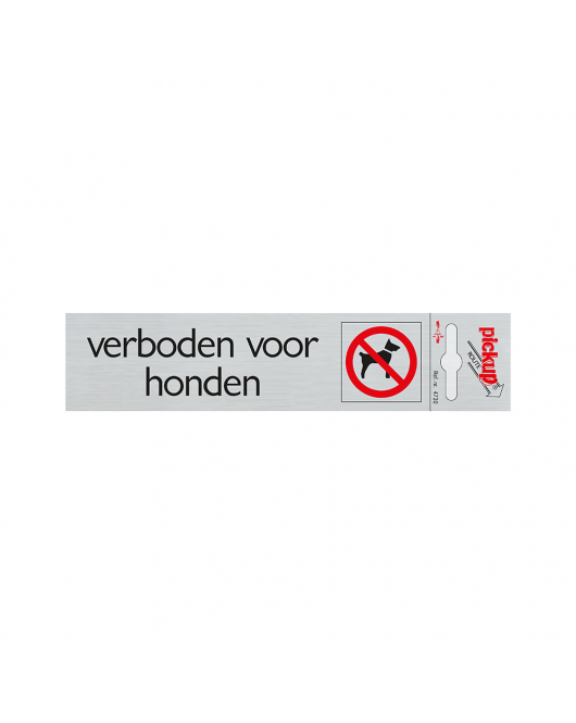 BORD ALULOOK VERBODEN VOOR HONDEN 165X44 MM ZELFKLEVEND