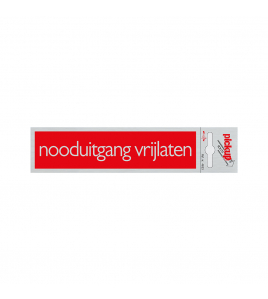 BORD ALULOOK NOODUITGANG VRIJLATEN 165X44 MM ZELFKLEVEND
