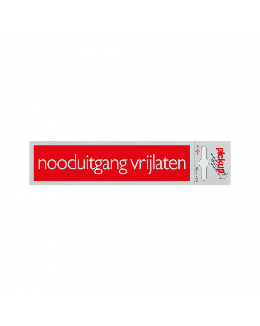 BORD ALULOOK NOODUITGANG VRIJLATEN 165X44 MM ZELFKLEVEND
