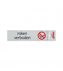 BORD ALULOOK ROKEN VERBODEN 165X44 MM ZELFKLEVEND