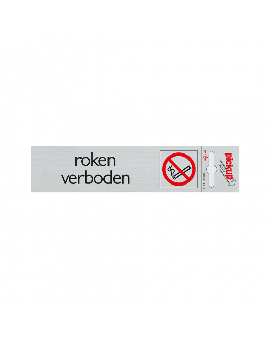BORD ALULOOK ROKEN VERBODEN 165X44 MM ZELFKLEVEND