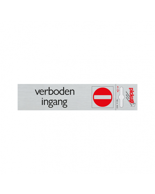BORD ALULOOK VERBODEN INGANG 165X44 MM ZELFKLEVEND