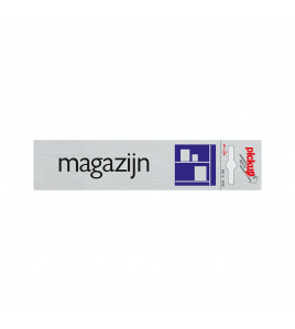 BORD ALULOOK MAGAZIJN 165X44 MM ZELFKLEVEND