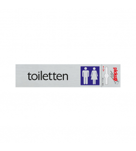 BORD ALULOOK TOILETTEN 165X44 MM ZELFKLEVEND