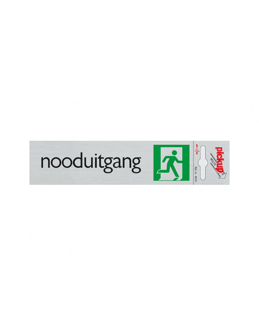 BORD ALULOOK NOODUITGANG 165X44 MM ZELFKLEVEND