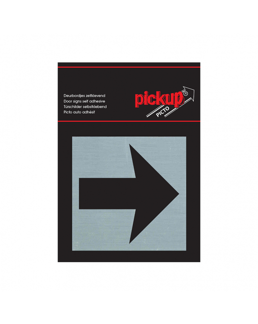 BORD ALULOOK PIJL 80X80 MM ZELFKLEVEND