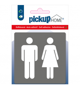 BORD DAMES/HEREN GRIJS 90X90X3 MM ACRYLAAT