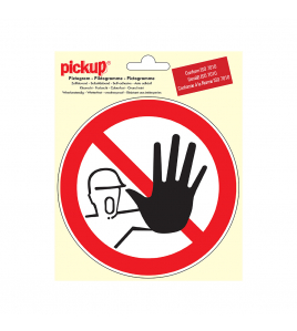STICKER VERBODEN VOOR ONBEVOEGDEN 150 MM ROND