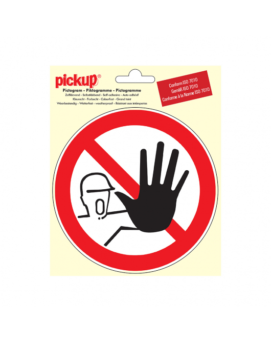 STICKER VERBODEN VOOR ONBEVOEGDEN 150 MM ROND